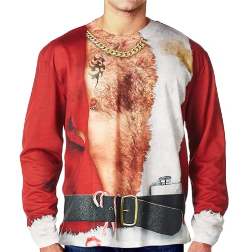 TAGVO Herren Hässlicher Weihnachtspullover Unisex 3D Lange Ärmel Ugly Christmas Sweater Pullover Sweatshirt für Party M-5XL von TAGVO