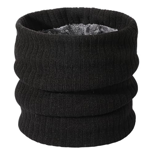 TAGVO Herren Loop Winterschal Winter Warme Gesichtsmaske Verdickte Fleece Futter Halsschlauch Winterkreisschal Schlauchschal Unisex Lässiger Nackenwärmer Winddichte Kreisschlaufenschals von TAGVO