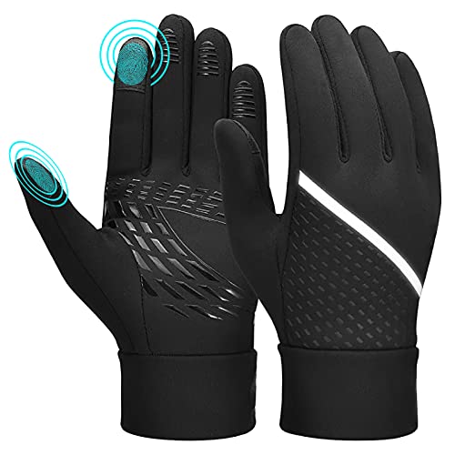 TAGVO Kinder Handschuhe Winter Fahrradhandschuhe, Thermo-Fleece Futter Wasserdicht Winddichte Anti-Rutsch Touchscreen Sport Winterhandschuhe Fäustlinge,Jungen Mädchen Laufen Reiten Fahrrad 4-12 jahre von TAGVO