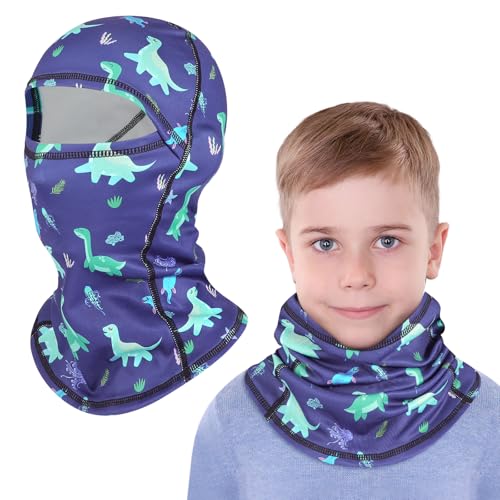 TAGVO Kinder Sturmhaube Winter, Warm Balaclava Winddicht Gesichtsmaske Skimaske mit Fleece, Atmungsaktive Radfahren Sturmhaube Motorradmaske Wintermütze für Jungen Mädchen 4–10 Motorrad Fahrrad Laufen von TAGVO