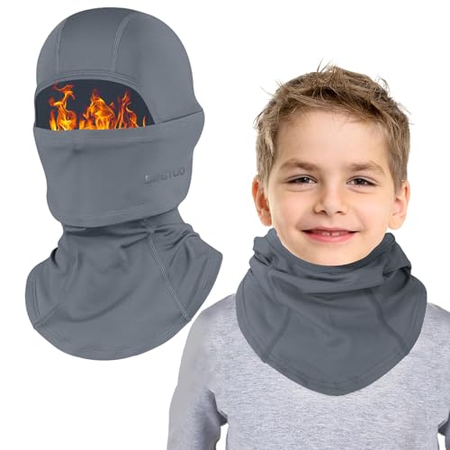 TAGVO Kinder Sturmhaube Winter Fleece Sturmmaske Mütze Multifunktional Winddicht Gesichtsmaske Thermo Balaclava Skimaske mit Halswärmer für Jungen Mädchen 8-13 Jahre Outdoor Skifahren Reiten Laufen von TAGVO