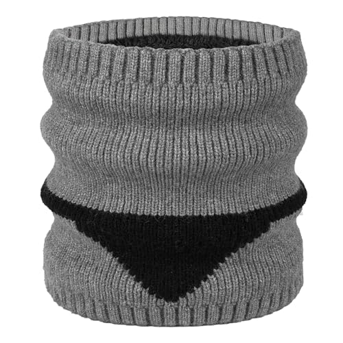 TAGVO Schal Herren Damen Loop Schal, Winter Halsschlauch Fleece Schlauchschal Halswärmer Halstuch Winddicht für Skifahren Fahrrad Jogging Grau von TAGVO