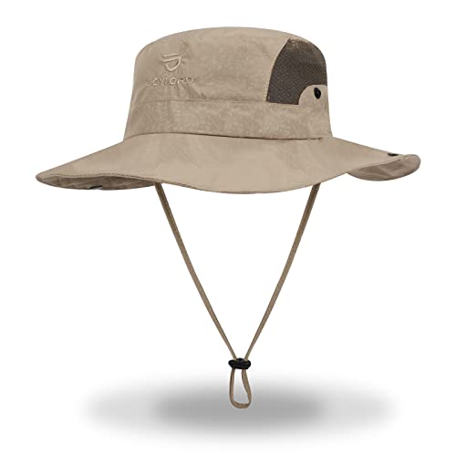 TAGVO Sonnenhut Atmungsaktive breite Krempe, Herren Damen UPF 50+ Outdoor UV Summer Cap mit Nackenschutz Hiking Fischerhut Strand Faltbar Safari Buschhüte Mesh Hat von TAGVO