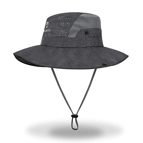 TAGVO Sonnenhut Atmungsaktive breite Krempe, Herren Damen UPF 50+ Outdoor UV Summer Cap mit Nackenschutz Hiking Fischerhut Strand Faltbar Safari Buschhüte Mesh Hat von TAGVO