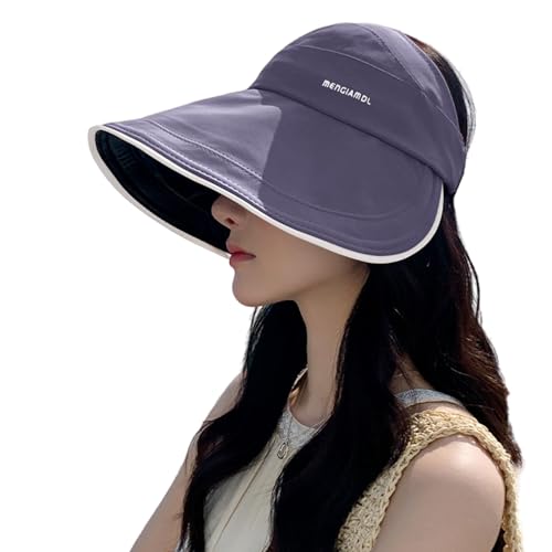 TAGVO Sonnenschild Damen – UV-Schutz Visor Cap mit Breiter Krempe, Faltbar & Atmungsaktiv von TAGVO