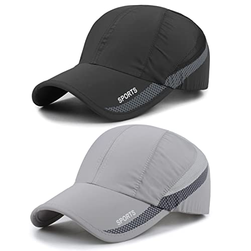 TAGVO Sports Mesh Baseball Cap, Verstellbar Baseballkappe Baumwolle Baseball Cap Herren Damen, Outdoor Wasserdichte Schnell Trocknend Sportmütze Baseballkappe mit verstellbarem Schnallenverschluss von TAGVO