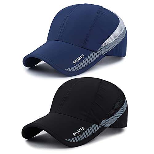 TAGVO Sports Mesh Baseball Cap, Verstellbar Baseballkappe Baumwolle Baseball Cap Herren Damen, Outdoor wasserdichte Schnell Trocknend Sportmütze Baseballkappe mit verstellbarem Schnallenverschluss von TAGVO