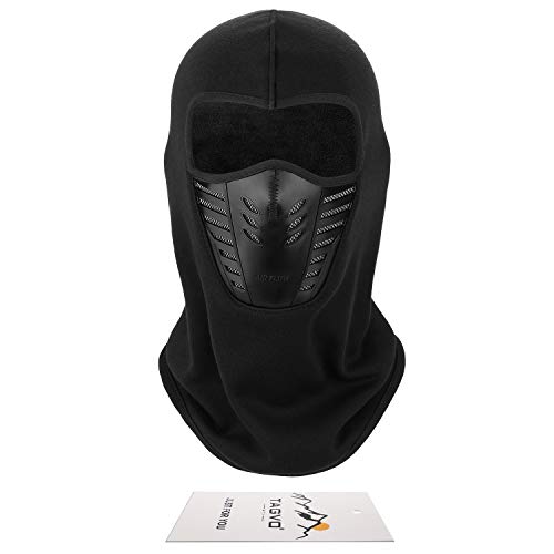 TAGVO Sturmhaube Gesichtsmaske mit atmungsaktivem Mesh-Silikon-Panel, Winter Fleece-Nackenwärmer Winddicht, Fit-Helm Hut für Erwachsene Frauen und Manner - Universal Größe von TAGVO