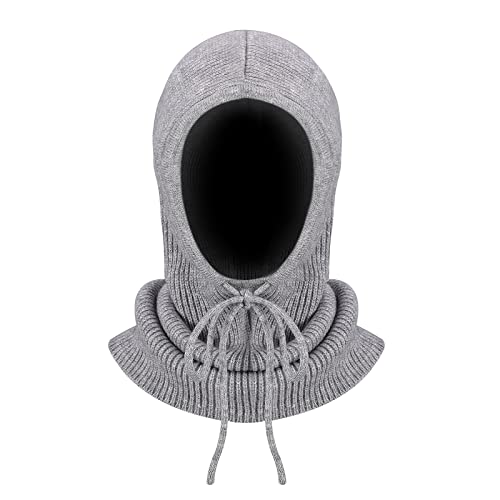 TAGVO Sturmhaube Stricken Gesichtsmaske, Balaclava Winter Nackenwärmer Winddicht, Mütze Schal 2 in 1, Winddichter Hut für Männer und Frauen, Universal Größe Alltagskleidung von TAGVO