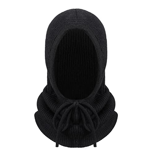 TAGVO Sturmhaube Stricken Gesichtsmaske, Balaclava Winter Nackenwärmer Winddicht, Mütze Schal 2 in 1, Winddichter Hut für Männer und Frauen, Universal Größe Alltagskleidung von TAGVO