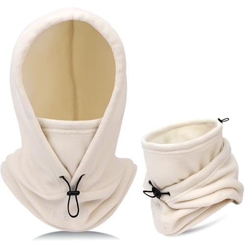 TAGVO Sturmhaube Winddichte Skimaske Thermo-Fleece-Kapuze Winter Mehrzweck Verwendung Unisex-Gesichtsmaske Warm＆Atmungsaktive Gesichtsbedeckung Schwerer Nackenwärmer Für Wintersport im Freien von TAGVO