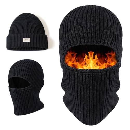 TAGVO Sturmhaube Winter für Herren Damen, Multifunktional Warme Beanie Mütze Skimaske, Leichte, Winddichte und Atmungsaktive Sturmhaube, Radfahren Motorrad Balaclava Gesichtshaube - Zwei Stile von TAGVO