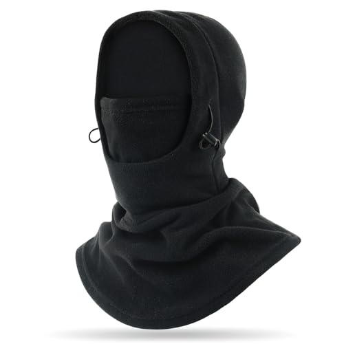 TAGVO Thermo Sturmhaube, Verstellbare Skimaske für Herren Damen, Winter Balaclava Verdickter Verlängern Fleece Nackenwärmer Hals Gaiter Thermo Ski Motorrad Fahrrad Gesichtshaube für Outdoorsports von TAGVO