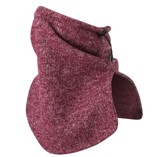 TAGVO Weichem Fleece Halbe Sturmhaube, Winter Doppelter Thermo Halswärmer Schlauchschal mit Kordelzug, Multifunktion Winddichter Ski Maske Sturmhaubenmaske Balaclava für Damen und Herren von TAGVO