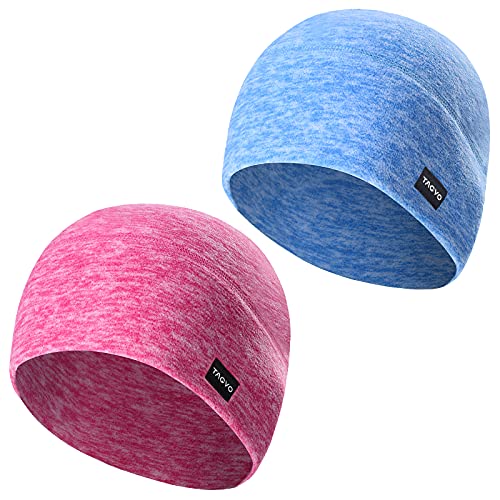 TAGVO Winter-Fleece-Mütze, Running Beanie Mütze Kopfbedeckungen mit Ohrenschützer, Helm Liner für Erwachsene Frauen und Männer elastische Größe Universal von TAGVO