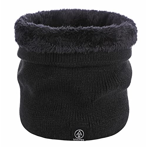 TAGVO Winter Halsschlauch Herren Loop Winterschal Warme Gesichtsmaske Verdickte Fleece Futter Schal Schlauchtuch Winddichte Kreisschlaufenschals für Herren & Damen von TAGVO