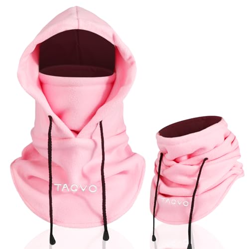 TAGVO Winter Thermal Fleece Sturmhauben, weiche und warme verstellbare Kapuze Hut Skifahren Gesichtshaube Halswärmer Wärmer,zum Laufen Skifahren Radfahren Motorräder Wandern - Männer & Frauen von TAGVO