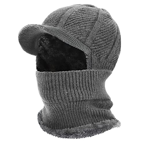 TAGVO Winter Thermo Gesichtsmaske Sturmhauben, Visier Beanie Mütze Strickmütze, Skimaske Herren und Damen, Maske Nackenwärmer Schlauchschal für Radfahren Ski Wandern von TAGVO