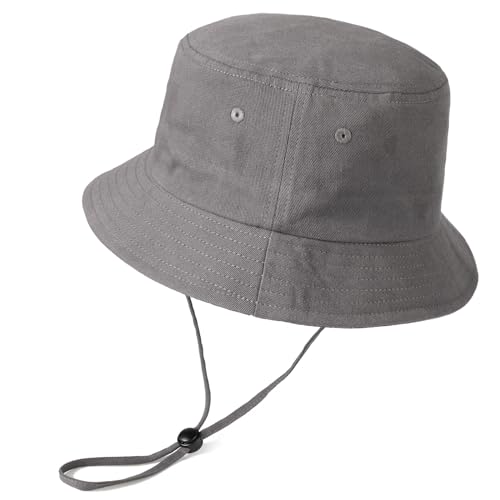 TAGVO XL/XXL Fischerhut Herren Damen, Große Anglerhut UPF50+ Baumwolle Bucket Hat Faltbar UV-Schutz Sonnenhut mit Breiter Krempe von TAGVO