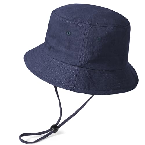 TAGVO XL/XXL Fischerhut Herren Damen, Große Anglerhut UPF50+ Baumwolle Bucket Hat Faltbar UV-Schutz Sonnenhut mit Breiter Krempe von TAGVO