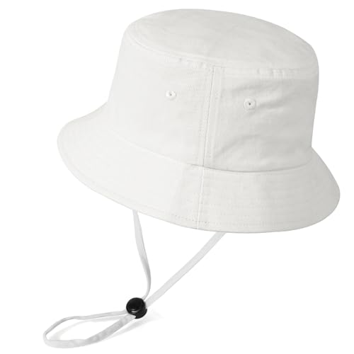 TAGVO XL/XXL Fischerhut Herren Damen, Große Anglerhut UPF50+ Baumwolle Bucket Hat Faltbar UV-Schutz Sonnenhut mit Breiter Krempe von TAGVO