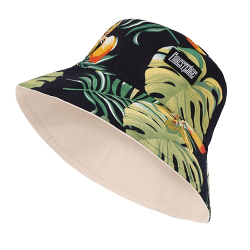 TAGVO XL Fischerhut Reversibel Anglerhut Große Bucket Hat Baumwolle Faltbar Sonnenhut Sommerhut Eimerhut Für Damen Herren von TAGVO