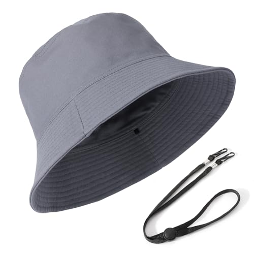 TAGVO XXL Fischerhut für Damen Herren, UPF50+ Reversibel Bucket Hats für Großen Kopf, Beidseitigen UV-Schutz Baumwolle Sonnenhut mit Breiter Krempe von TAGVO