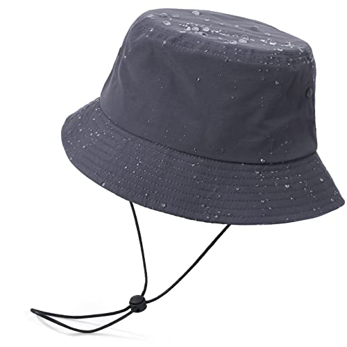 TAGVO XXL Wasserdichter Fischerhut Faltbar Einfarbig Anglerhut Große Bucket UV Hats Sonnenhut Sommerhut Eimerhut 56-64 von TAGVO