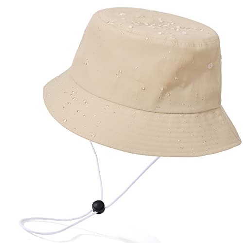 TAGVO XXL Wasserdichter Fischerhut Faltbar Einfarbig Anglerhut Große Bucket UV Hats Sonnenhut Sommerhut Eimerhut 56-64 von TAGVO