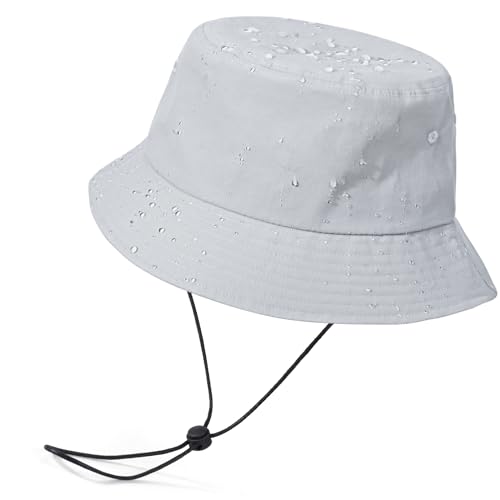 TAGVO XXL Wasserdichter Fischerhut Faltbar Einfarbig Anglerhut Große Bucket UV Hats Sonnenhut Sommerhut Eimerhut 56-64 von TAGVO