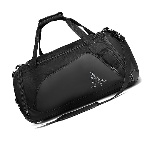 55L Gym Duffle Bag Herren Großer Sportrucksack mit Schuhfach, wasserdicht, große Reisetasche für Reisen über Nacht, Farbe A von TAHUAON