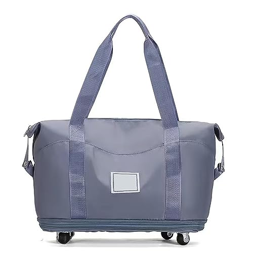 Damen Softside Untersitz Roll-Arbeitstasche Reise Duffel Bag Sport Tote Gym Bag auf 4 Rollen, blau von TAHUAON