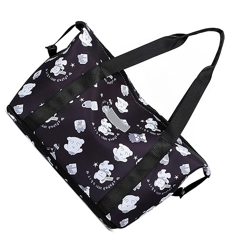 Niedliches Tier-Frosch-Muster Kinder Duffel Bag für Mädchen Jungen Sport Gym Bag Kleine Übernachtung Wochenender Tragetasche Handgepäck Teenager Tanztasche für Reisen Gymnastik Ballett Hund, Farbe A von TAHUAON