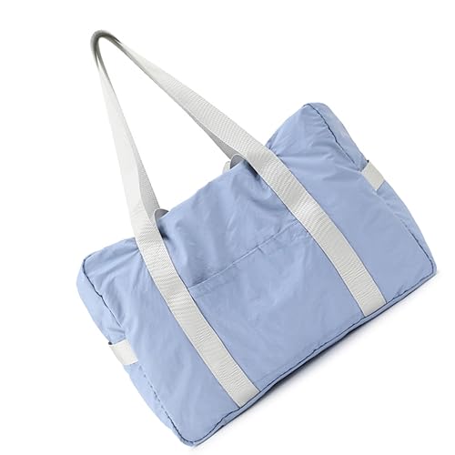 Reise Duffel Tasche, Faltbare Weekender Tasche Damen Herren, Übernachtung Handgepäck Tasche für Sport, Beruf Gym, 02 Hellblau, 02 Hellblau, Farbe A von TAHUAON