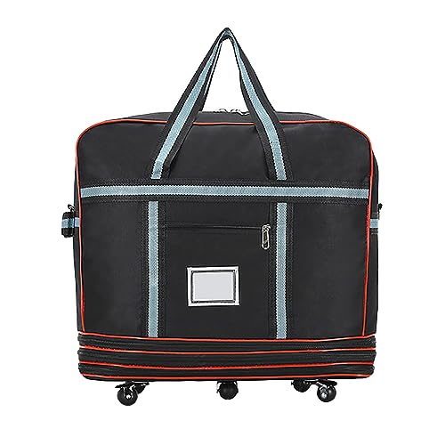 Reise-Reisetasche, Schultertasche, Weekender, Übernachtungstasche, Sporttasche, Sporttasche mit Nassfach für Frauen, Schwarz von TAHUAON