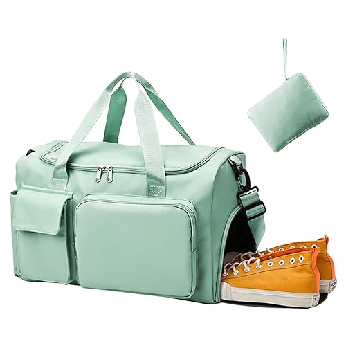 Reisetasche, Turnbeutel für Damen, Duffle Bag mit Schuhfach, leichte, faltbare Wochenendtaschen für Frauen, trockene und nasse Übernachtungstaschen für Frauen, Sporttasche, Farbe A von TAHUAON