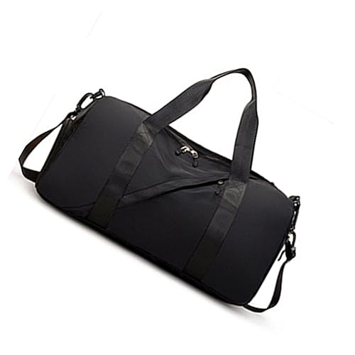 Reisetasche Gym Duffle Bag, Große Kapazität Tragbare Wochenendtaschen für Frauen, Übernachtungstaschen mit seitlichem Schuhfach, wasserdichte Sporttasche mit Nasstasche für Reisesport (Schwarz), Farbe von TAHUAON