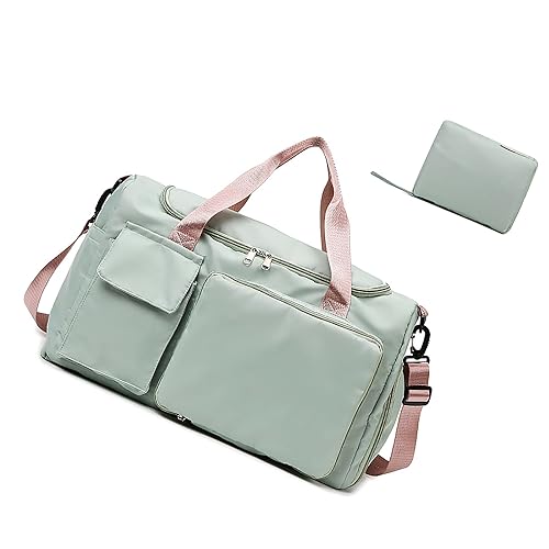 Reisetasche Sport Duffel Bag Gym Tote Bag Große Kapazität Übernachtung Handtasche Ultraleicht Wasserdicht Schulter Crossbody Tasche für Sport Weekender Gym Krankenhaus Urlaub für Männer Frauen, Farbe von TAHUAON