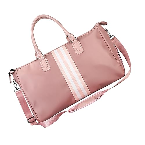 Reisetasche für Herren und Damen, wasserdicht, Sporttasche, Umhängetasche, Handtasche, mit separatem Schuhfach, Pink, Farbe A von TAHUAON