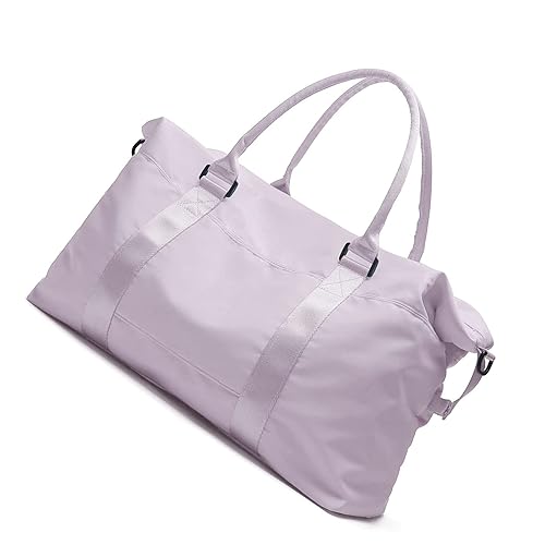 Reisetaschen für Damen, Sporttasche, Sporttasche, Damen, Wochenend-Übernachtungstasche, Handgepäcktasche, Krankenhaus-Holdalls für Frauen mit nasser Tasche, lila, Farbe A von TAHUAON