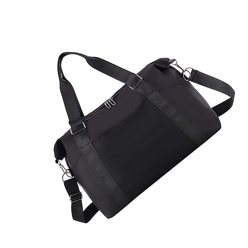 Seesäcke Reisen mit Trolleyhülle, Fitness Gym Bag Weekender Taschen mit Nassfach Handtasche für Frauen, Schwarz, Farbe A von TAHUAON