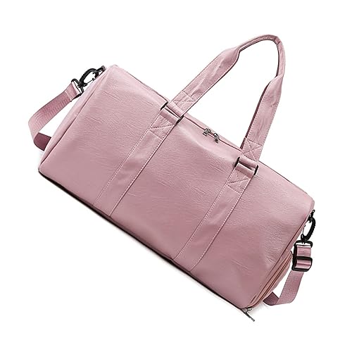 Sport Reise Duffle Bag Große Gym Tote Bag für Frauen, Weekender Bag Carry on Bag für Flugzeug, Damen Strandtasche Übernachtungstasche Wasserdichte Krankenhaustasche Gepäcktasche mit Nassbeutel Rosa, von TAHUAON