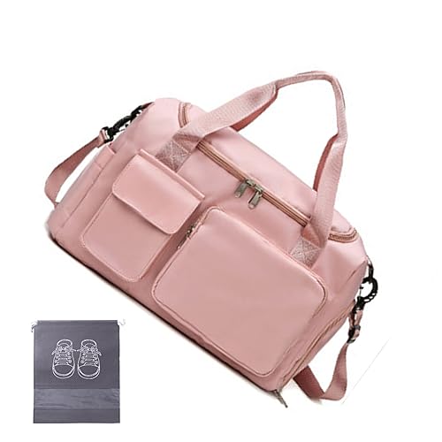 Travel Duffel Bag, Sport Gym Bag für Frauen, Reisetasche mit Schuhfach, Tragbare Wochenend-Reisetasche Übernachtungstasche für Frauen, wasserdichte Holdall Taschen Krankenhaustasche, Farbe A von TAHUAON