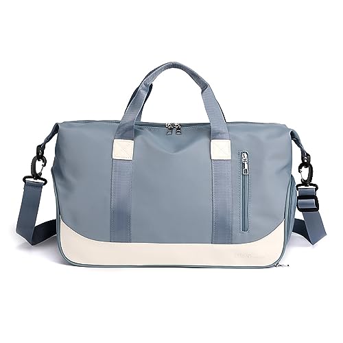 Weekender Bag für Damen, Übernachtungstasche mit Schuhfach, Reisetasche, Reisetasche, Handgepäcktasche, dunkelblau von TAHUAON