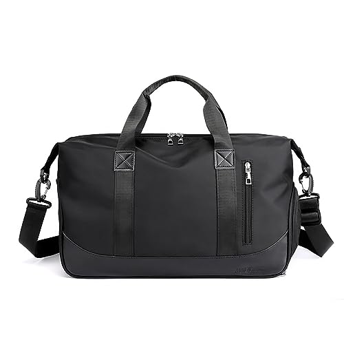 Weekender Tasche für Frauen Übernachtungstasche mit Schuhfach, Reisetasche Reisetasche Carry On Bag, Schwarz von TAHUAON