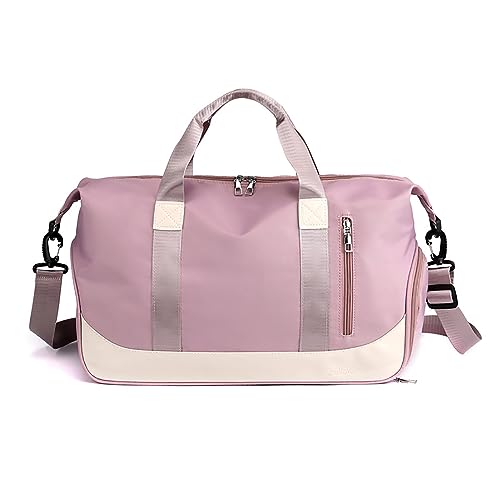 Weekender Tasche für Frauen Übernachtungstasche mit Schuhfach, Reisetasche Reisetasche Carry On Bag, dunkelrosa von TAHUAON