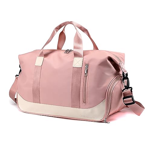 Weekender Tasche für Frauen Übernachtungstasche mit Schuhfach, Reisetasche Reisetasche Carry On Bag, rose von TAHUAON