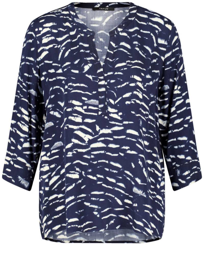 TAIFUN - 3/4 Arm Bluse mit V-Ausschnitt blau - Gr. - 36 von TAIFUN