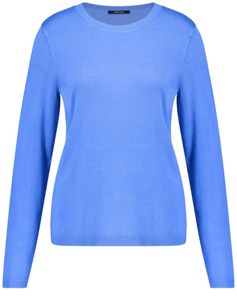 TAIFUN - Basic Pullover aus Feinstrick blau - Gr. - 40 von TAIFUN