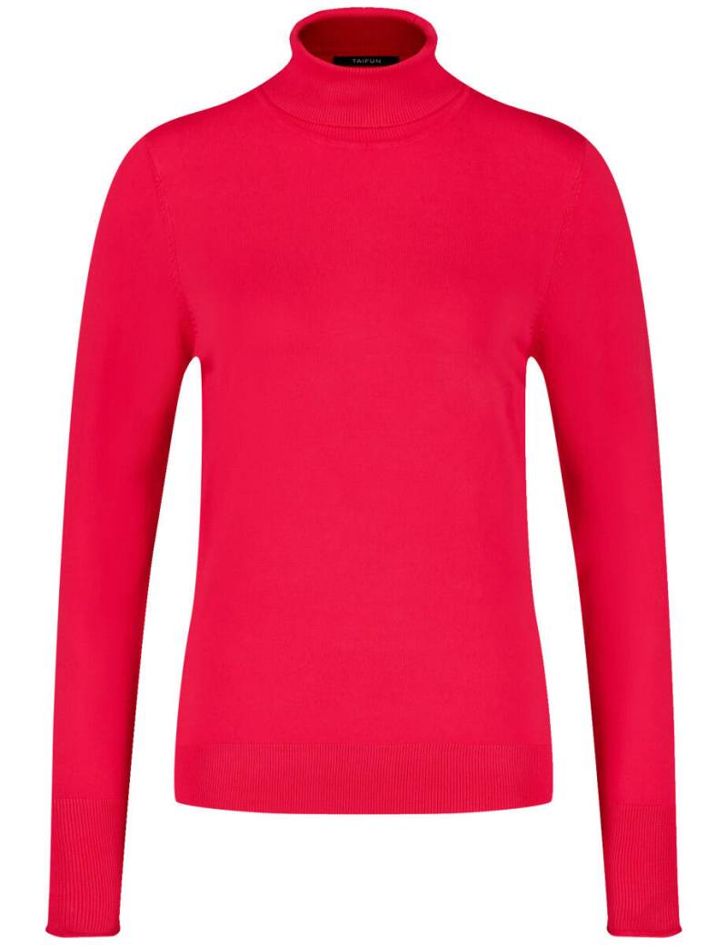 TAIFUN - Basic Pullover mit Rollkragen rot - Gr. - 34 von TAIFUN